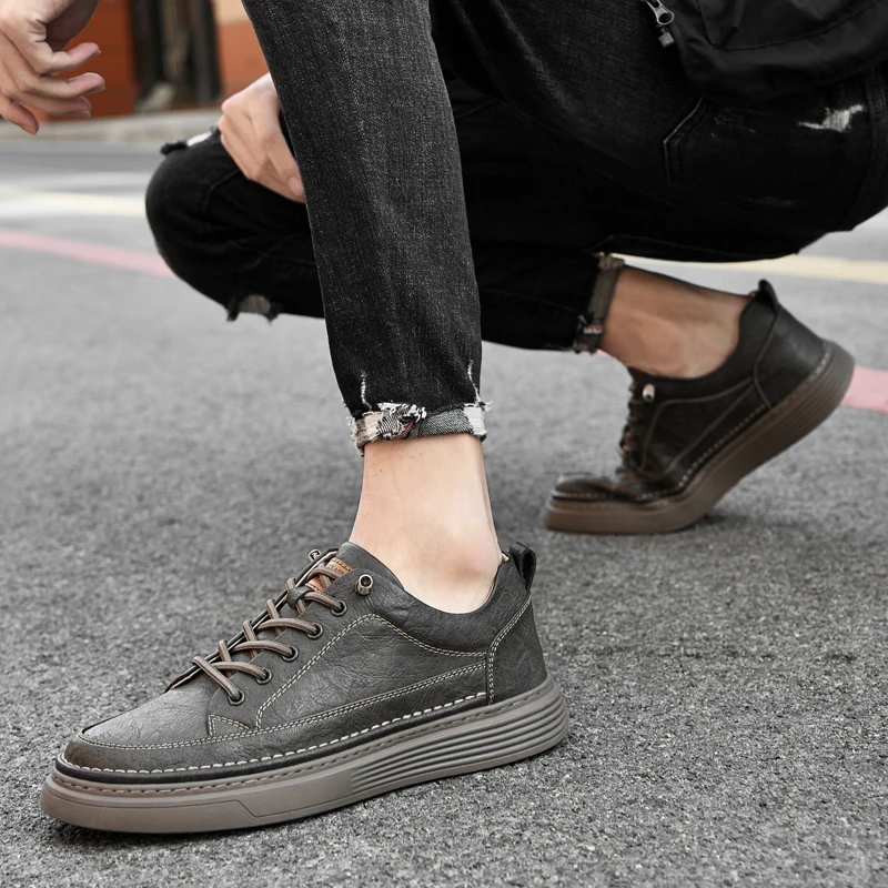 

Hard-Wearing Leather Shoes Breathable Men Casual Male Shoes Fashion Flats Premium Banquet Men's casual shoes S13920-S13933