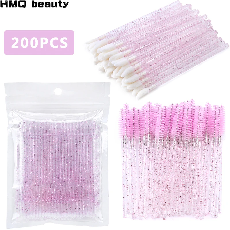 100/200Pc Disposable Makeup Brushes Crystal Lip Gloss Microbrush Mascara Wands Applicator Eyelash Extension Supplies Accessories