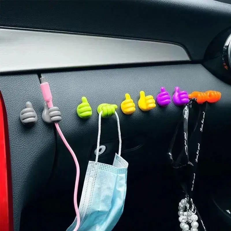

Hand-shaped Rubber Holder Charger Protector Glasses Cable Power Cord Charging Line Self Adhesive Creative Hook Key Storage Clip