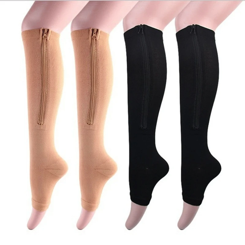 

1 Pair Beauty Leg Zip Shapper Women Open Toe Dancing Socks Sports Stockings Girls Ballet Dance Long Stocking Footwear Elegant