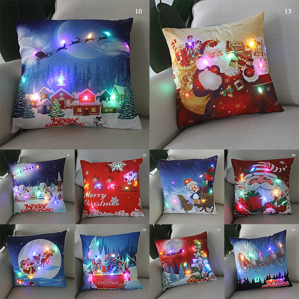 

Рождественская декоративная наволочка со светодиодной подсветкой