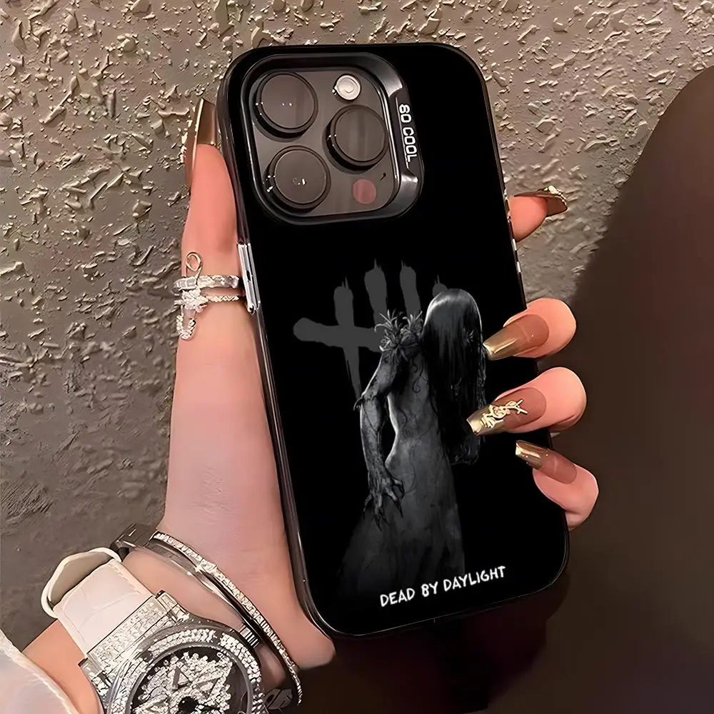 Фото Чехол для игрового телефона D-Dead By Day Lightes для iPhone 17 Air 16 15 14 Plus 13 12 11 Pro XS Max, серебристо-черный бампер-чехол №4