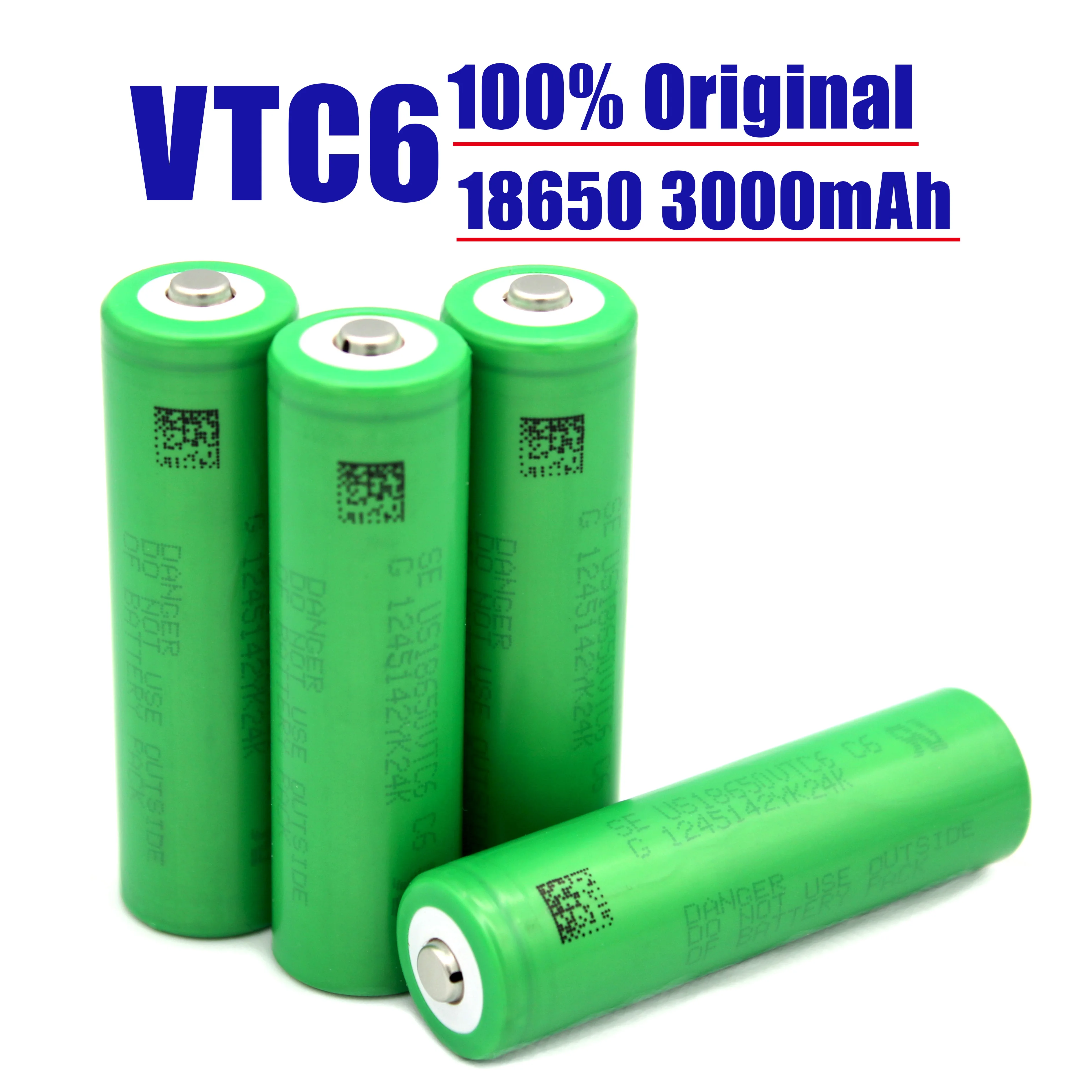 

2-20PCS 100% Original .VTC6.18650.batería. de litio,3,7V 3000mAh,para.US18650.VTC 6,30 EINE, juguetes, linterna, herramientas.