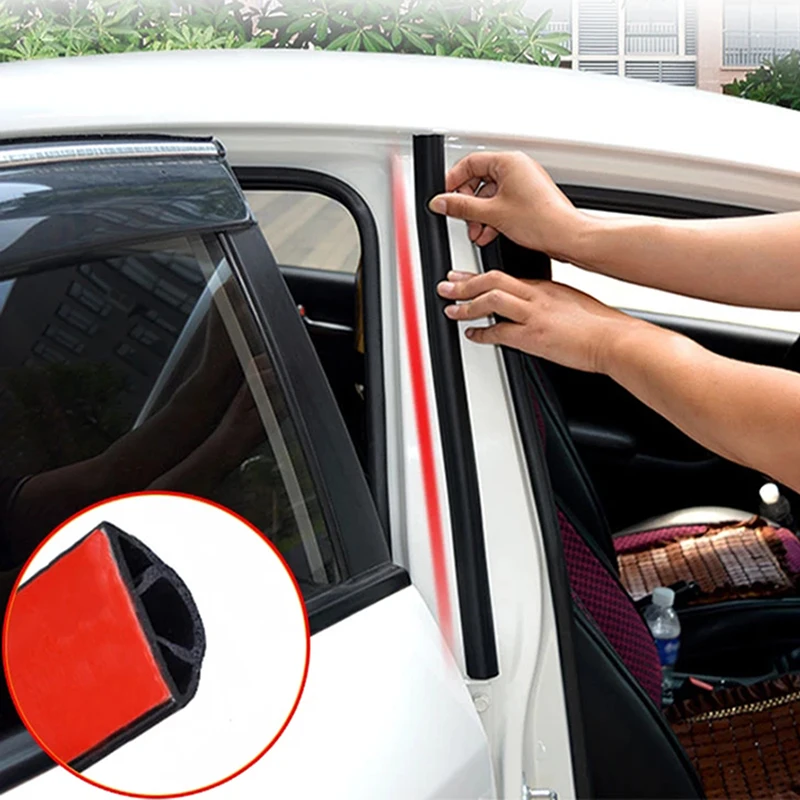 

Car Door Trim Sealant Car Door Rubber Seal Strip Front Door Edge Weatherstrip Sealing Strips B Pillar Protection Accessories