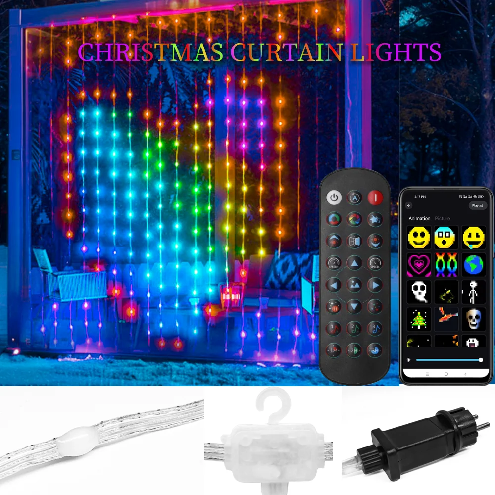 Светодиодная смарт-Гирлянда для занавесок 400 светодиодов