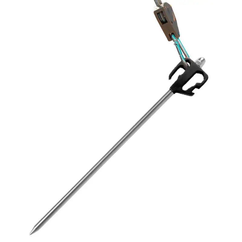 

Steel Tent Stakes Powerful Grip Tent Canopy Spikes 40cm/30cm Tent Nails With A Detailed Hook Design Outdoor Camping Accessories