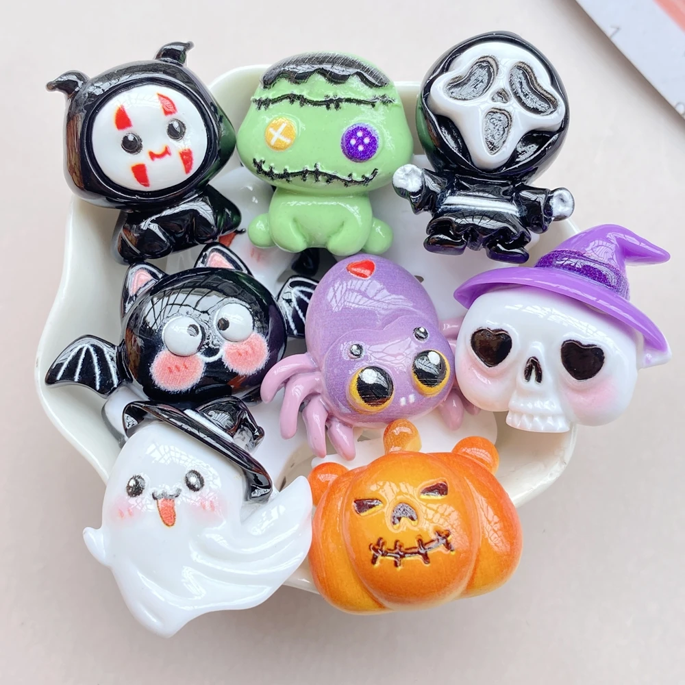 8 шт. новые милые резиновые Мультяшные призраки на Хэллоуин тыквы серия пауков
