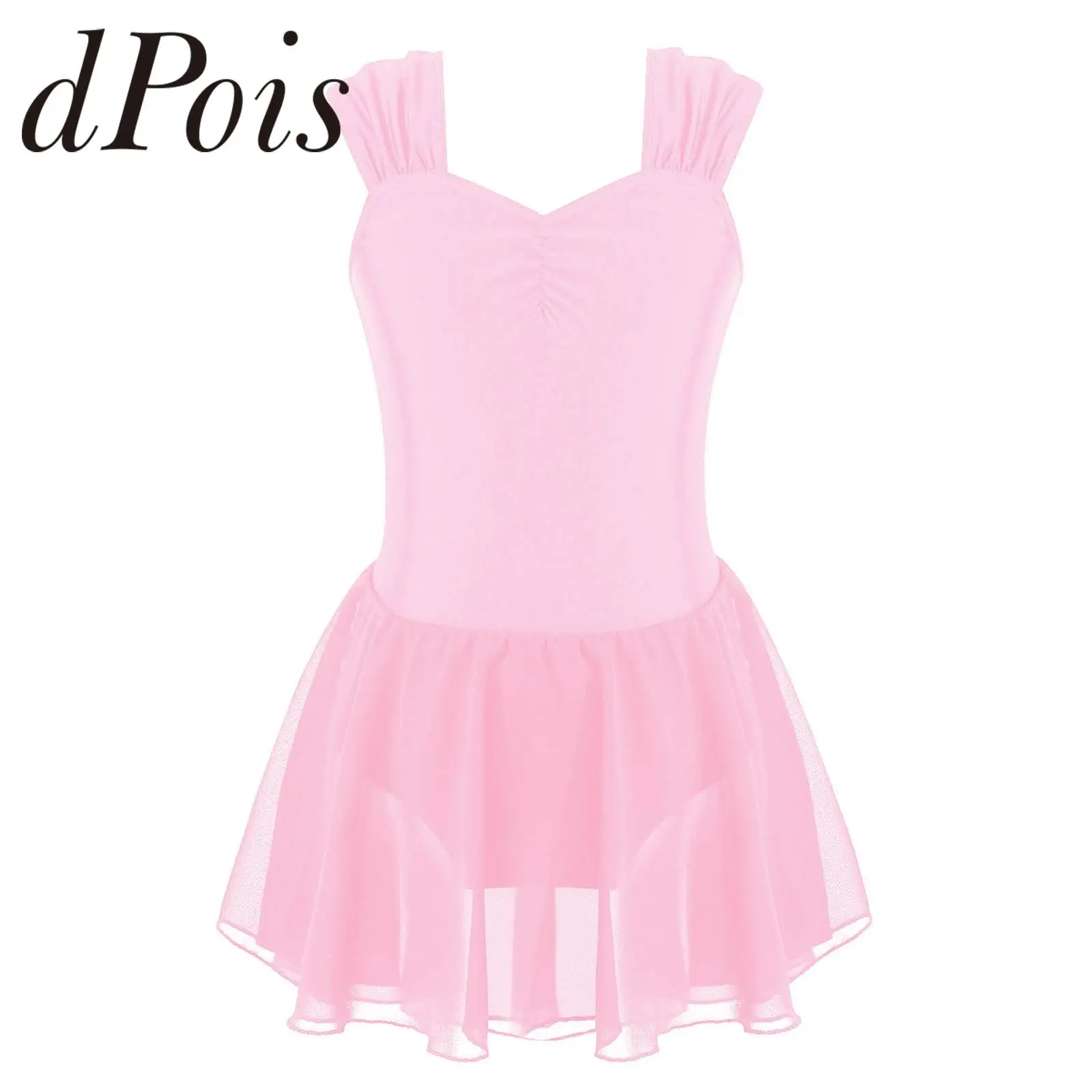 

Kids Girls Sleeveless Solid Color Dance Leotards Dress Gymnastic Leotard for Girls Ballet Bodysuits Jumpsuit Chidlren Dance Wear