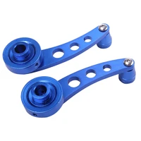 2pcsset car window handle repair aluminum alloy easy install rise replacement winder universal fit cool bright color crank