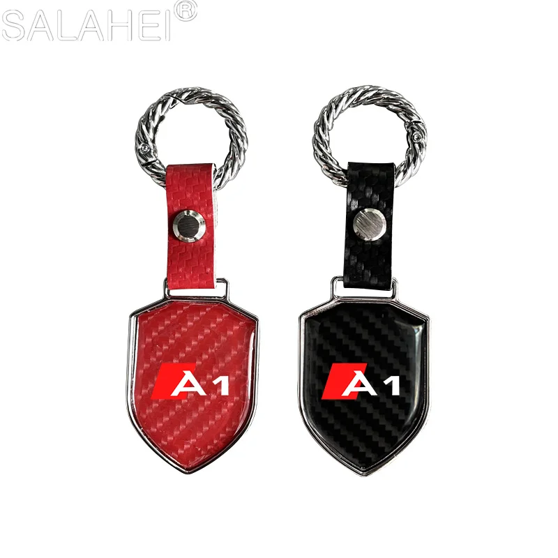 Модный автомобильный брелок для ключей из углеродного волокна с защитой от потери, брелок-подвеска для Audi A1 Sportback 8XA 8XF 2011-2019, аксессуар