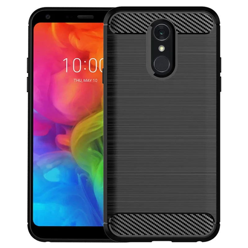 Для LG Q8 2018 Q Stylus lg stylo + чехол из углеродного волокна для lg stylo 4 Stylo4 + Q stylo plus противоударный силиконовый чехол задняя крышка