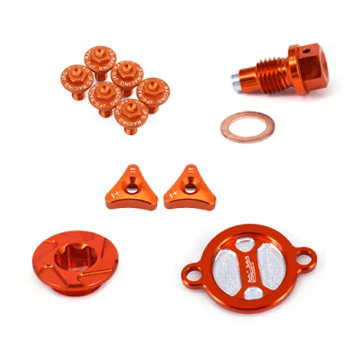 

For KTM SXF XCF EXCF 250 350 450 505 Motorcycle CNC Knob Adjuster Oil Filter Cover Plug Drain Bolt And Sealing washer