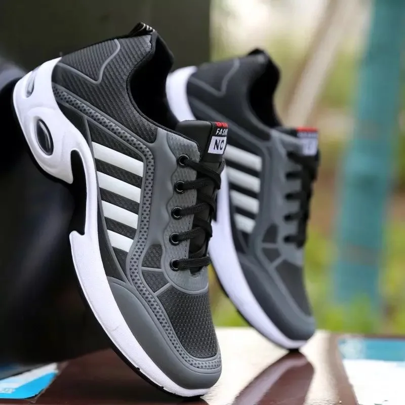 

Fall/winter New Leather Men's Sports Shoes Fashion Increase Casual Shoes Outdoor Low-cut Shock Absorption Non-slip Jogging Shoes