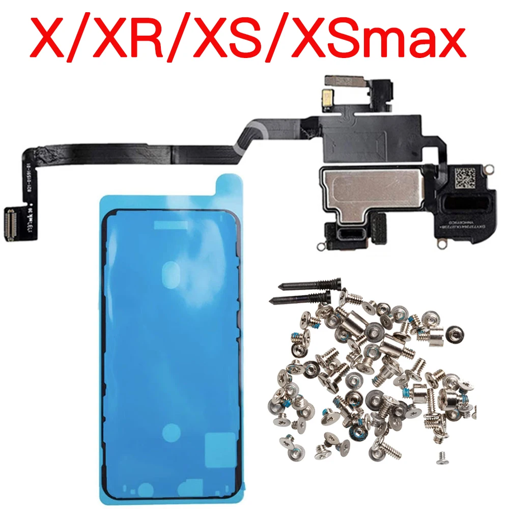 Гибкий кабель динамика для наушников iPhone X XR XS MAX с полным набором винтов и