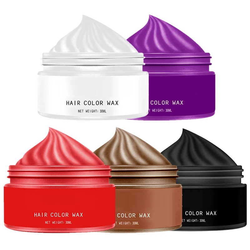 Temporary Hair Color Wax Coloring Styling Pomade Mild DIY White Covering Nourishing Clay Strong Paste Gel Dye Cream