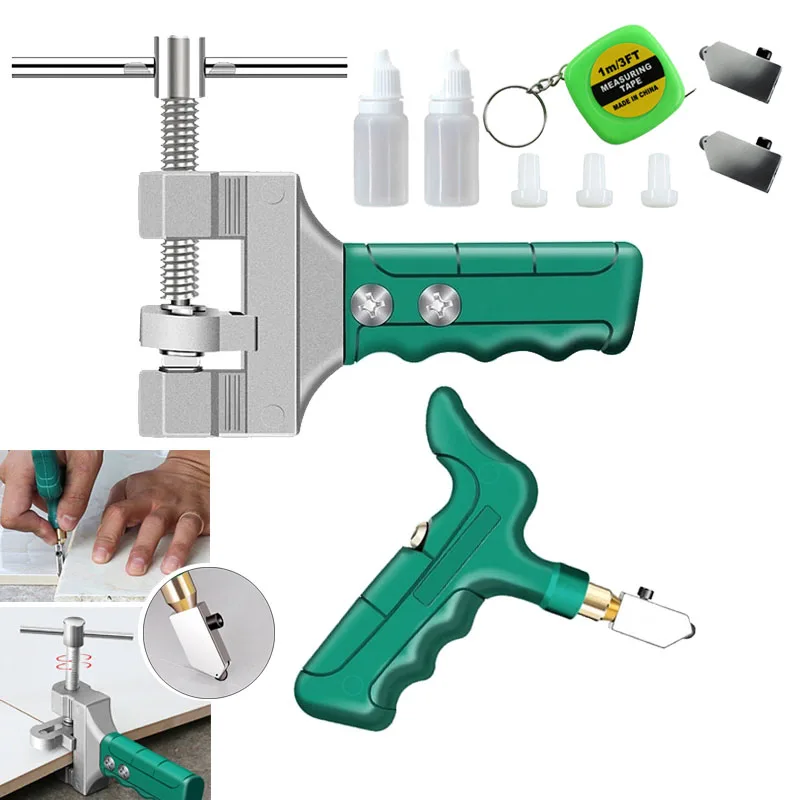 

High-Strength Glass Cutter Tile Glass Opener Handheld Ceramic Tile cutting tool Set Multi-function portable Roller household kit