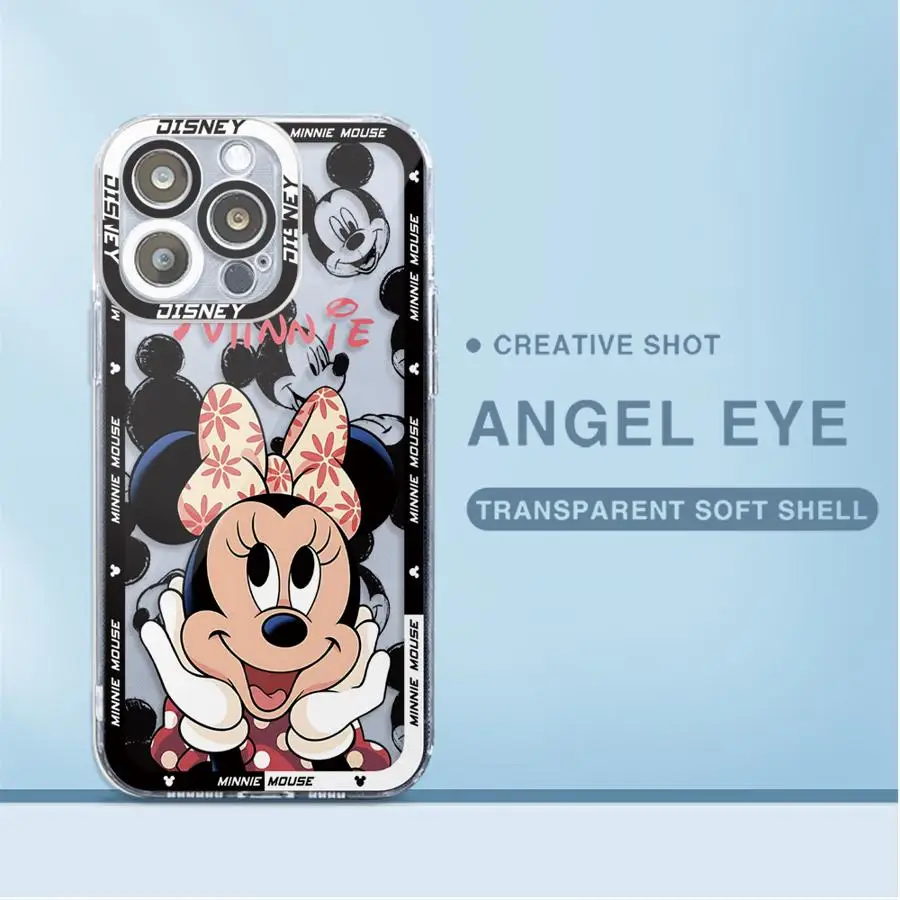 Disney Mickey Mouse Cover Phone Case for Apple iPhone 13 15 16 Pro Max 14 11 12 7 8 Plus X XS MAX XR Plu Soft TPU