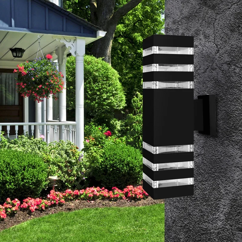 Современные водонепроницаемые алюминиевые кубовидные светодиодные настенные