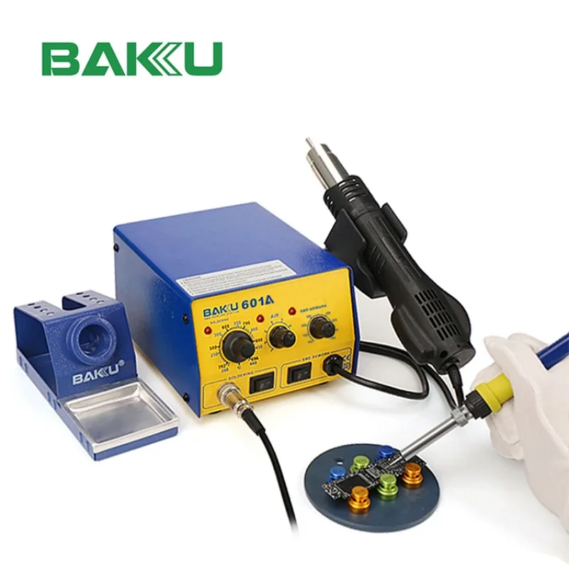 

Fast Heating Cell Phone Rework Soldering Station BAKU BK-601A Good Price Soldering Rework Station Soldering Iron,hot Air Gun 3.1