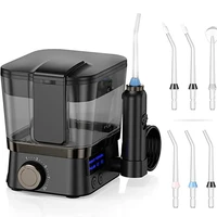 Professional Oral Irrigator For Teeth 600ml Rechargeable Countertop water pik cordless water flosser 6 jet tips
