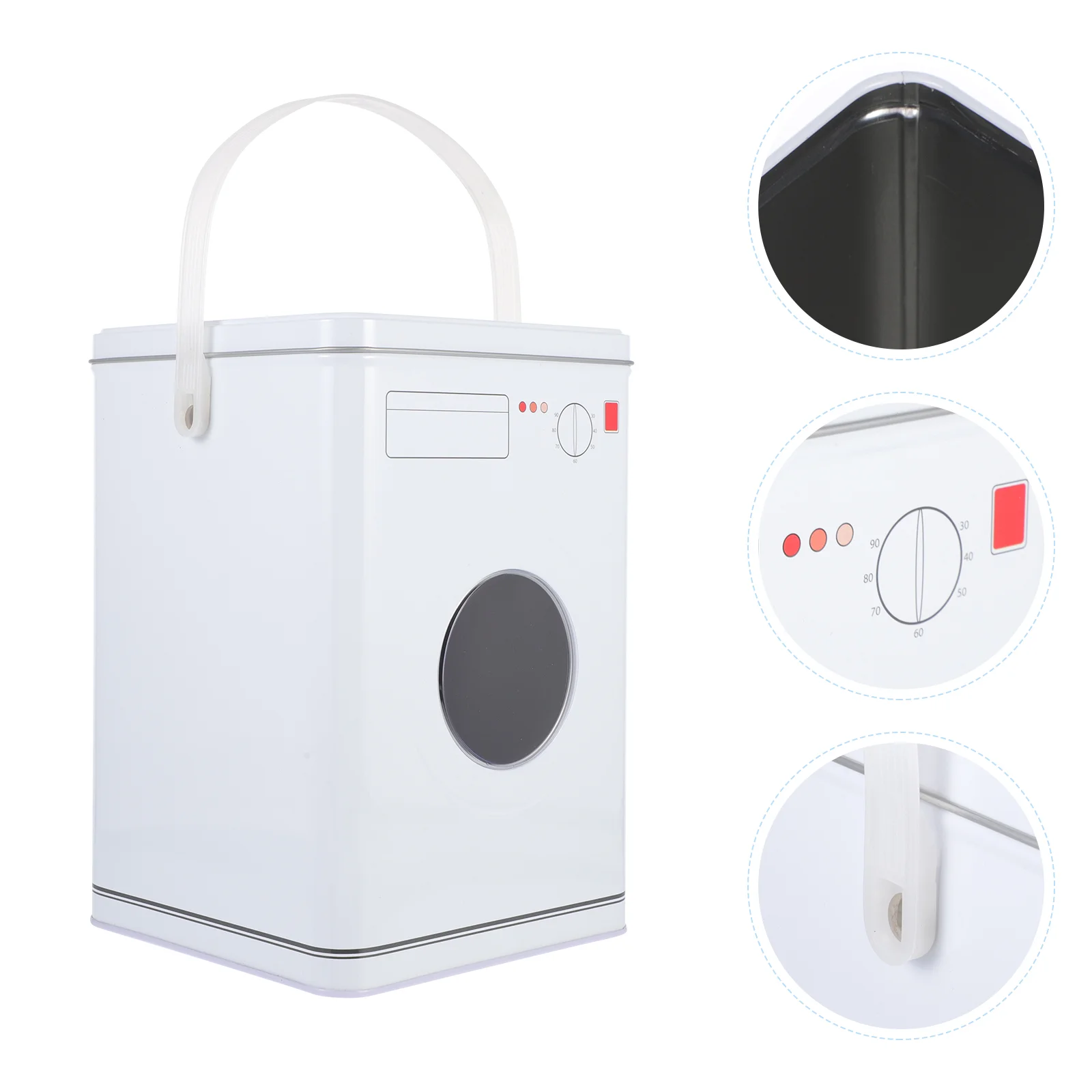 

Handle Bucket Storage Box Galvanized Metal Laundry Powder Steeltreasure Vintage Tub Tinlid Bin