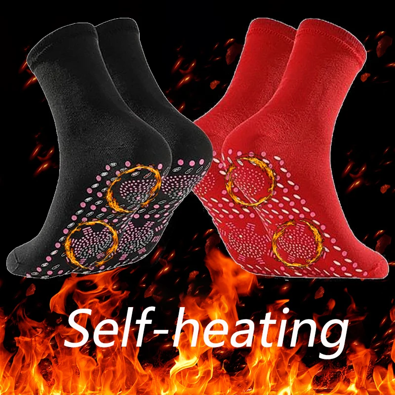 

Зимние Самонагревающиеся Медицинские носки для мужчин и женщин, лыжные спортивные носки, Самонагревающиеся массажные короткие носки, магнитная терапия, удобный теплый Сокс