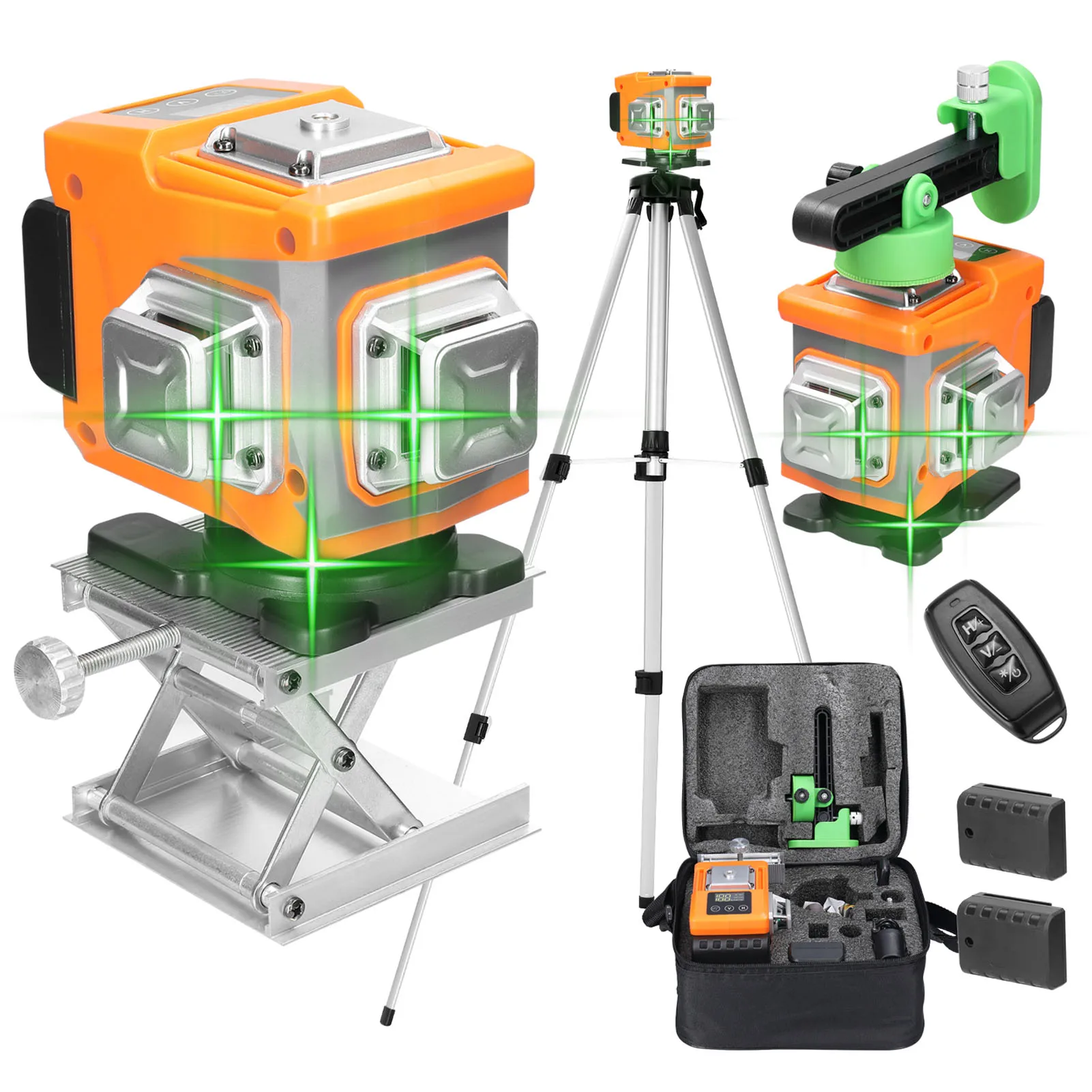 

Multifunctional 12 Lines Green Light Laser Level 3° Self-leveling Machine Rechargeable Lithium Battery Leveling Tool