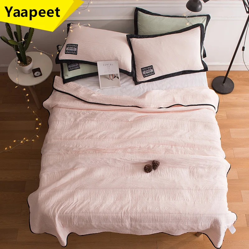 

Summer Washable Quilted Thin Quilt Skin-friendly Breathable Throw Blanket Soft Comfortable Twin King Bedding Blankets Bedclothes