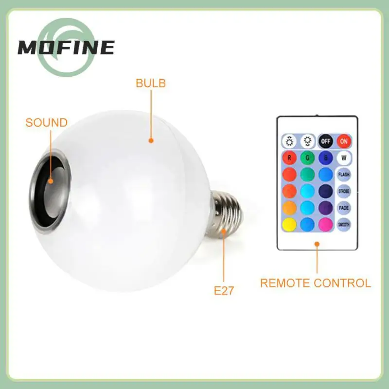 

Home Bedroom Christmas Party Decor bluetooth-compatible Speaker Music Play Light Bulbs Dimmable Smart Home Home Decorations 12w