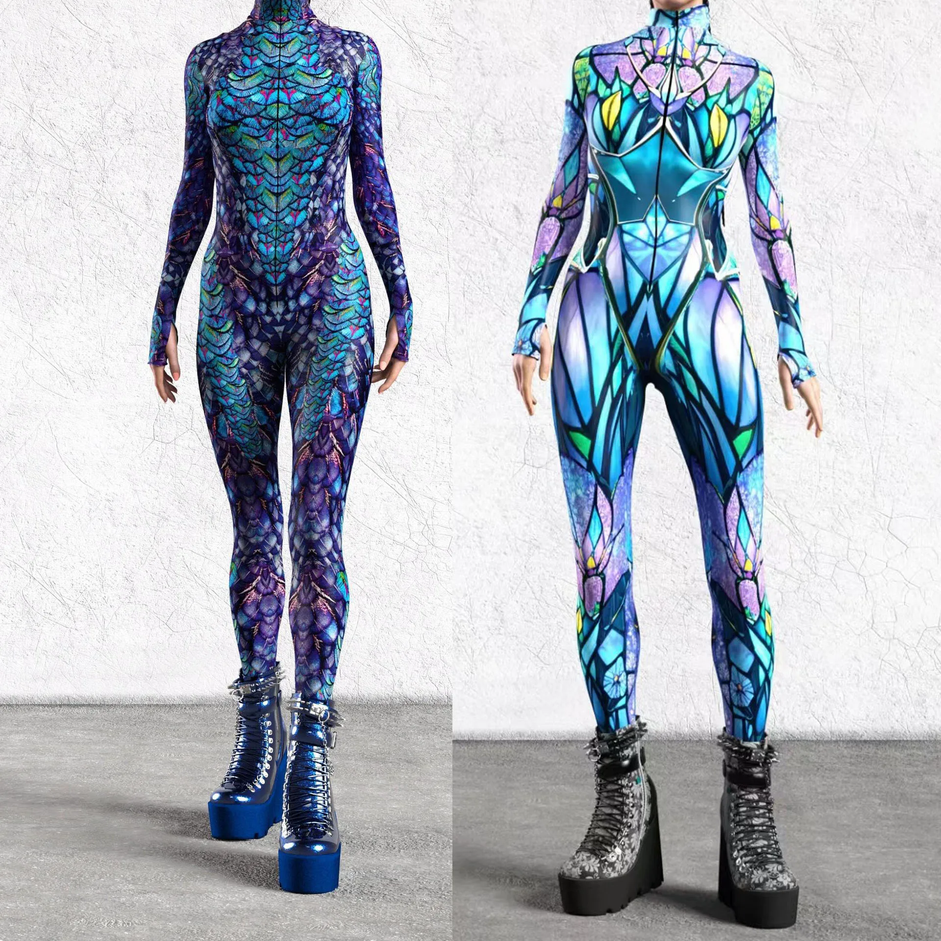 Праздничный костюм зентай праздничный наряд комбинезон на молнии спереди в