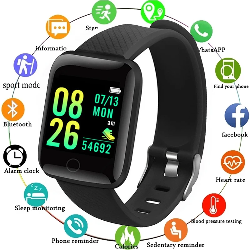 Мужские Водонепроницаемые Смарт-часы с тонометром и Пульсометром |