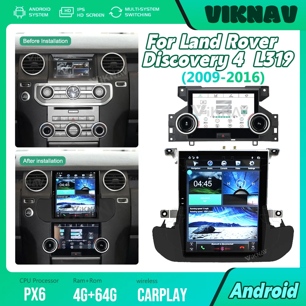 10 4 дюймовый Android автомобильный радиоприемник для Land Rover Discovery LR4 2009-2016 GPS навигация