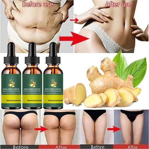 Эфирные масла для похудения YRFRKT, масло для похудения, эфирное масло имбиря для похудения, сжигание жира, масло для массажа талии, ног и живота