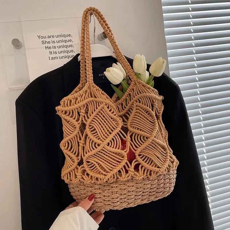 Популярные сумки Sac Poplene Femme женские большой вместимости новая соломенная сумка