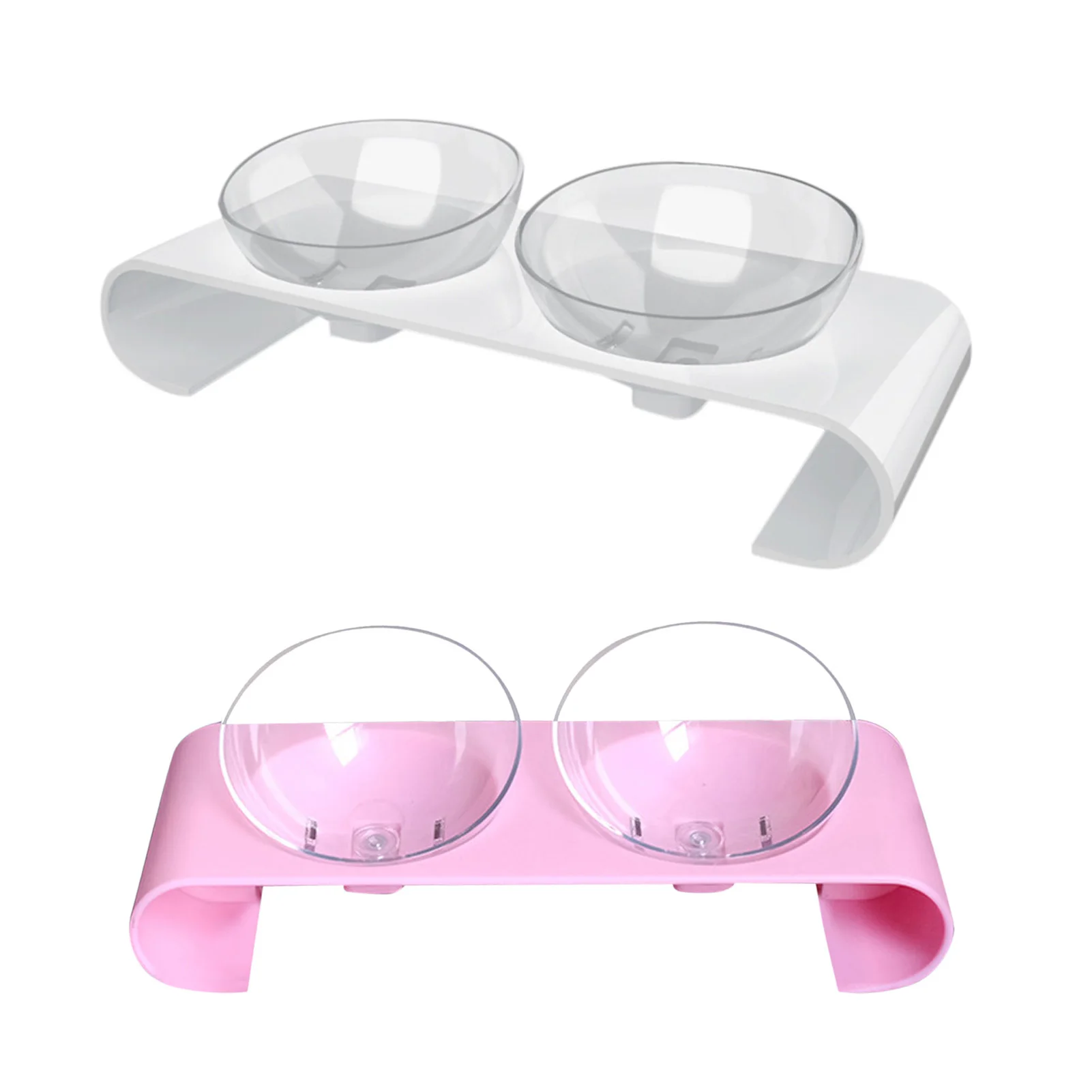 

Removable Double Cat Bowl Adjustable Pet Feeding Bowl Tableware