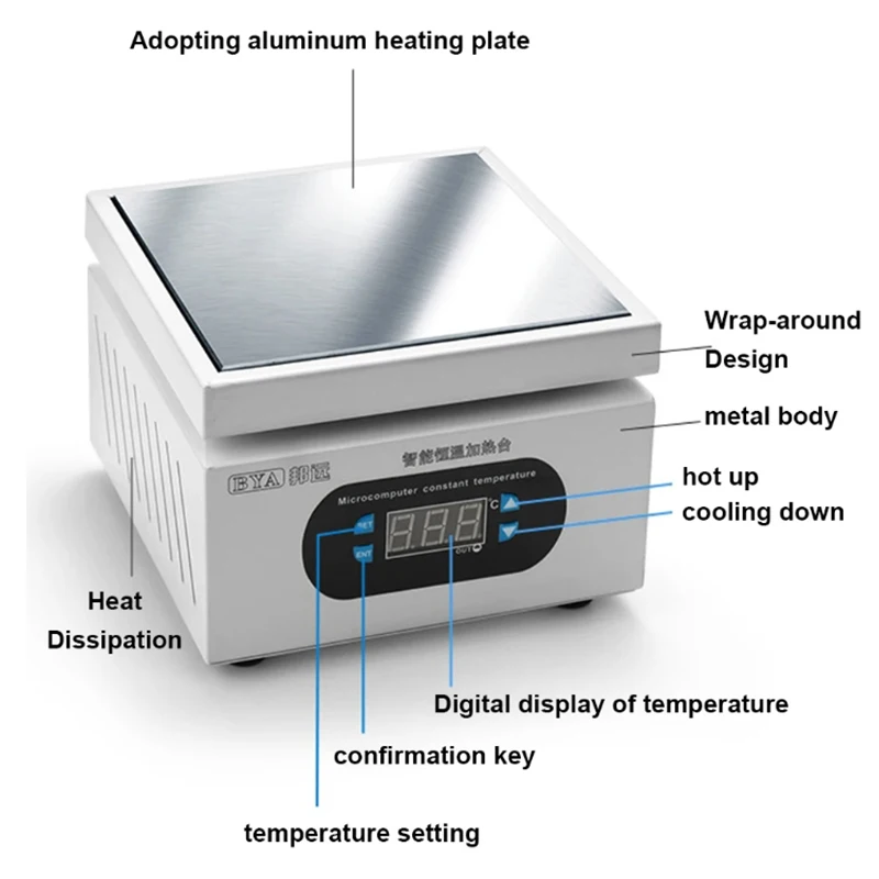 200*200 мм нагревательная станция электронная плита стол платформа