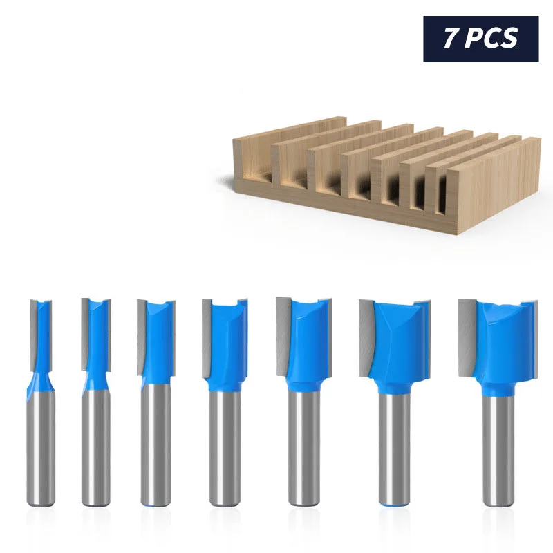 

Набор концевых фрез, комплект из 7 твердосплавных насадок 8 мм, с прямым хвостовиком