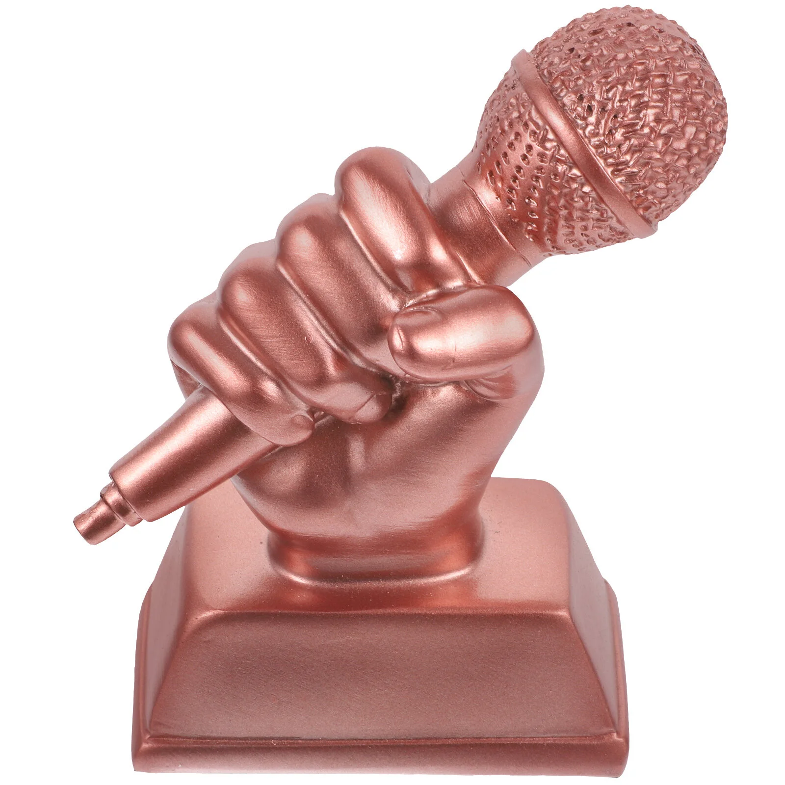 

Trophy Resin Craft Funny Cheer Microphone For Competitions Sculpture Participation