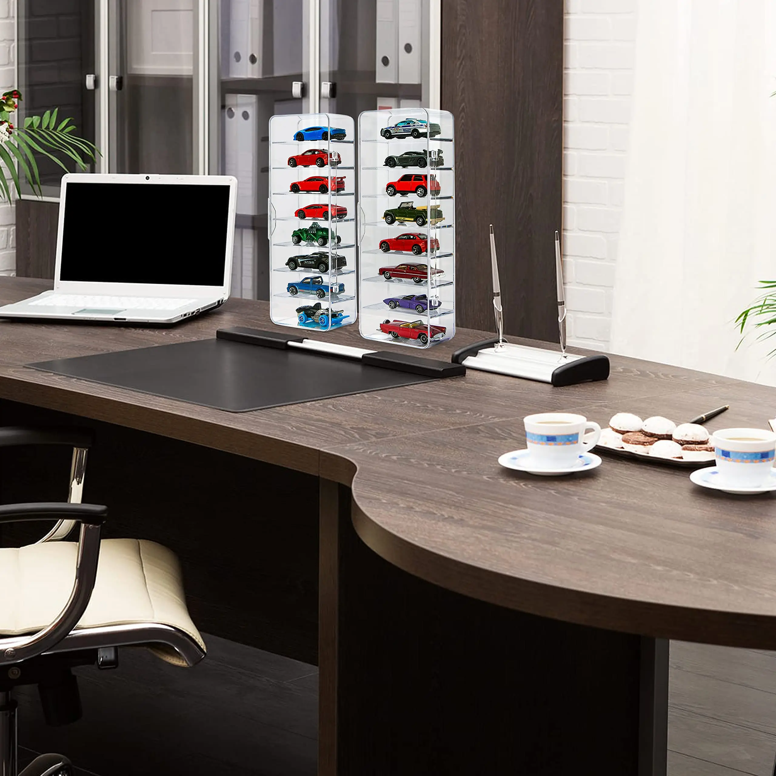 Акриловая подсветка совместимая с Hot Wheels 8 слотов для подставка автомобиля