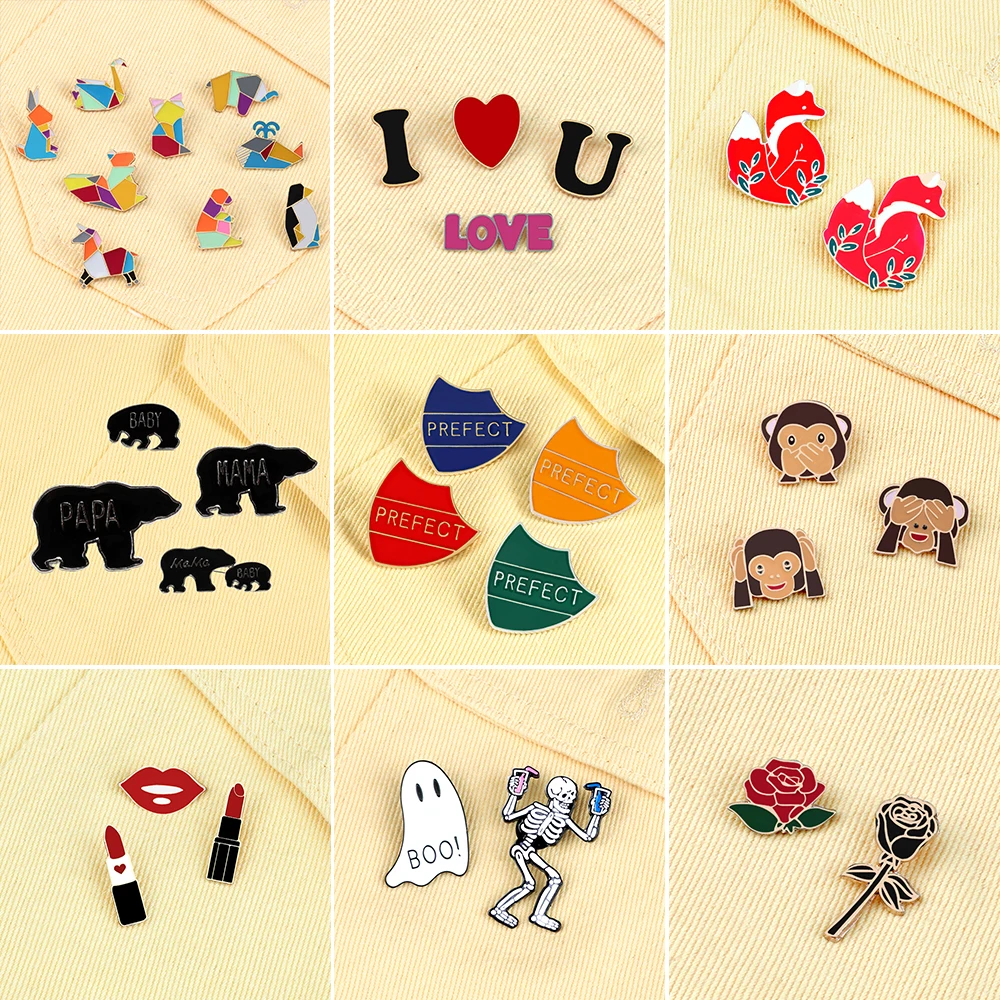 2-9 шт./компл. эмалированные булавки высокого качества с изображением обезьяны