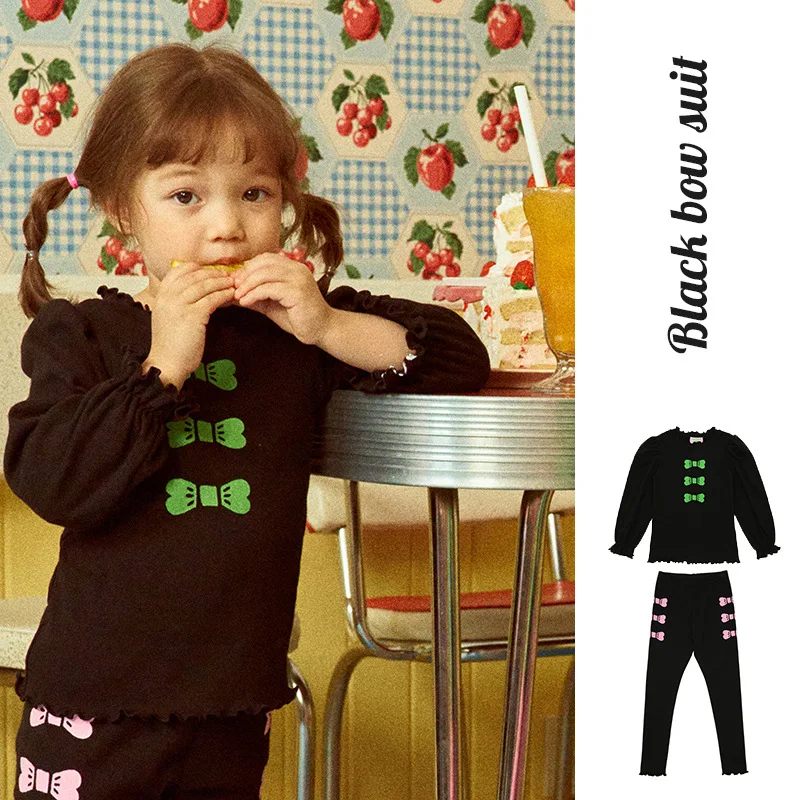 

2022 Cotton Girls Knitted Leggings Suit Children Spring Cute Slim Skirt Clothes Casual Kids Legging With Thermal Sweater Set