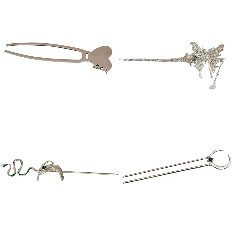 

Новый стиль, искусственная кожа, винтажные китайские шпильки для волос, вилки для волос в виде бабочки