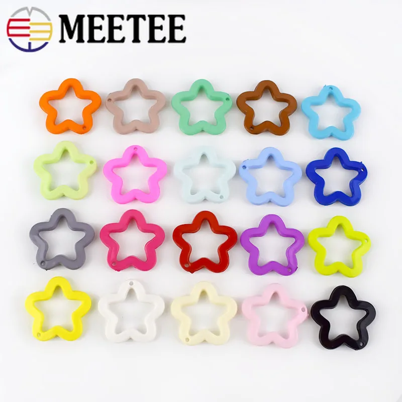 

200 шт конфетных цветов 30 мм полимерные пряжки для брелоков в форме звезды, серьги, крючки для ключей, держатель для ключей, аксессуары для DIY