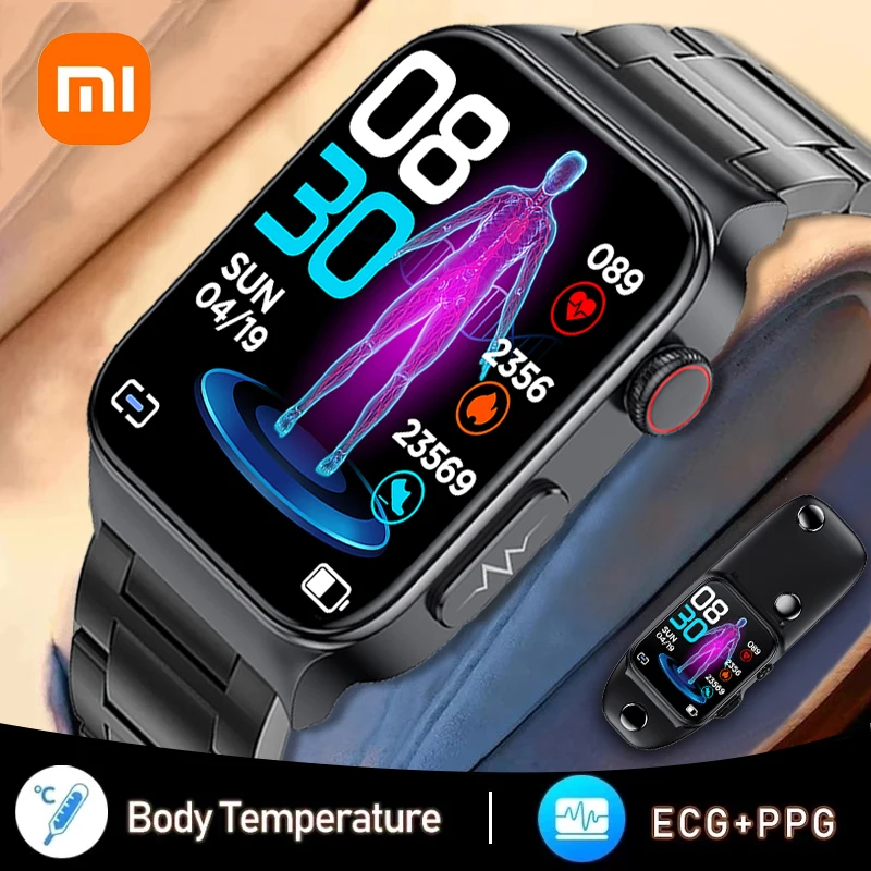 

XIAOMI E500 Cardiac Blood Glucose High End Smart Health Watch Temperature ECG Monitoring Men Women Smart Watch Chest Patch Heart