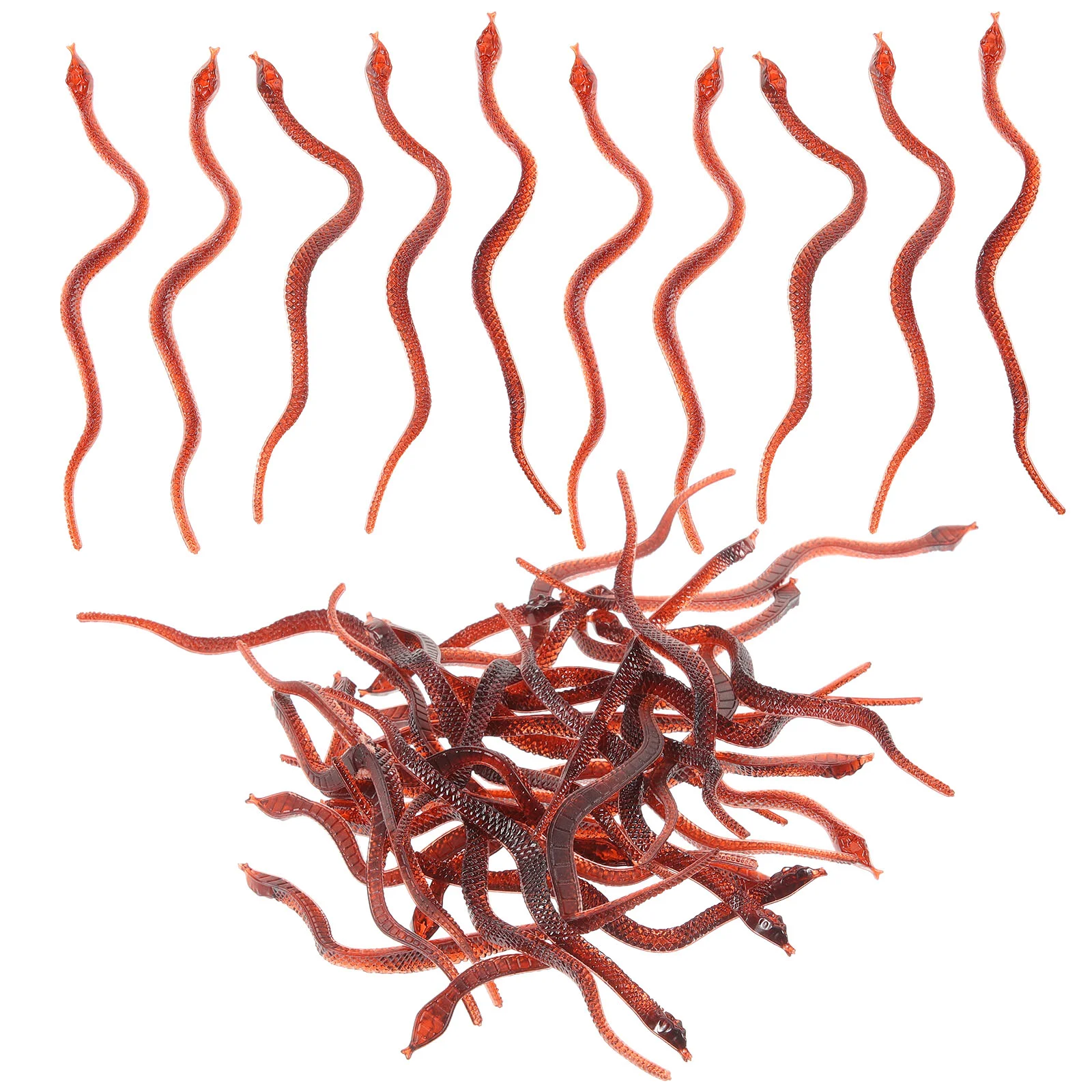 

100 Pcs Mini Toys Miniature Snake Statue Party Spoof Simulated Props Prank Plastic Snakes Child