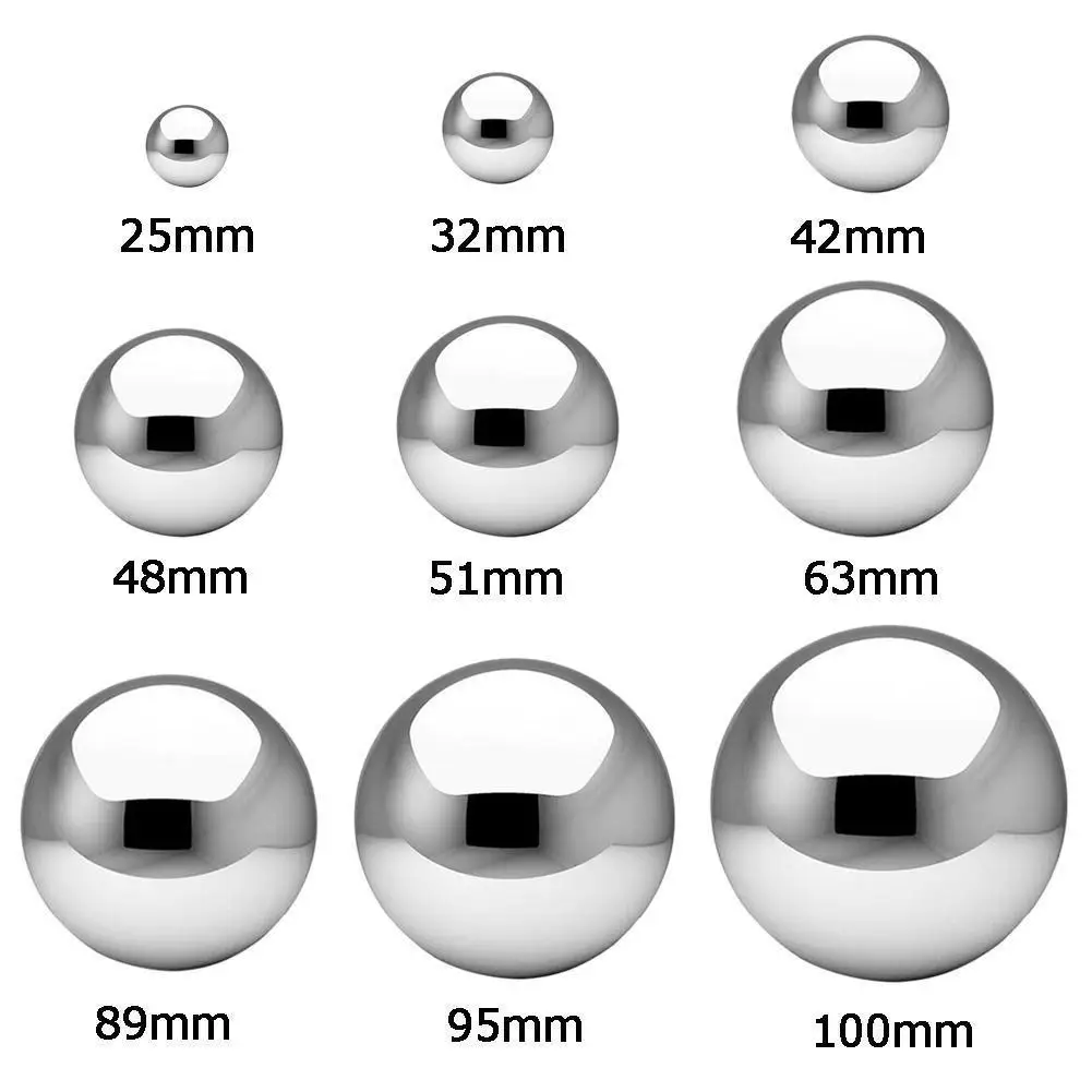 

25mm~100mm High Gloss Glitter Stainless Steel Ball Sphere Mirror Hollow Ball For Home Garden Decoration Supplies Ornament