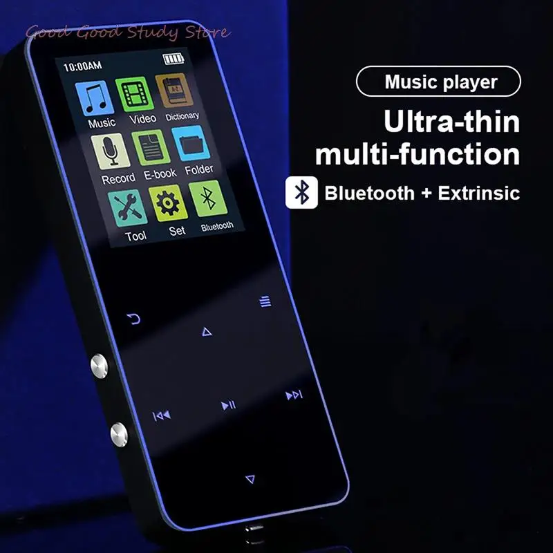

Top New Bluetooth-compatible MP3 Music Player 8GB 16GB 32GB Touch Key SD Card Insert FM Radio Multiple Language Music Player