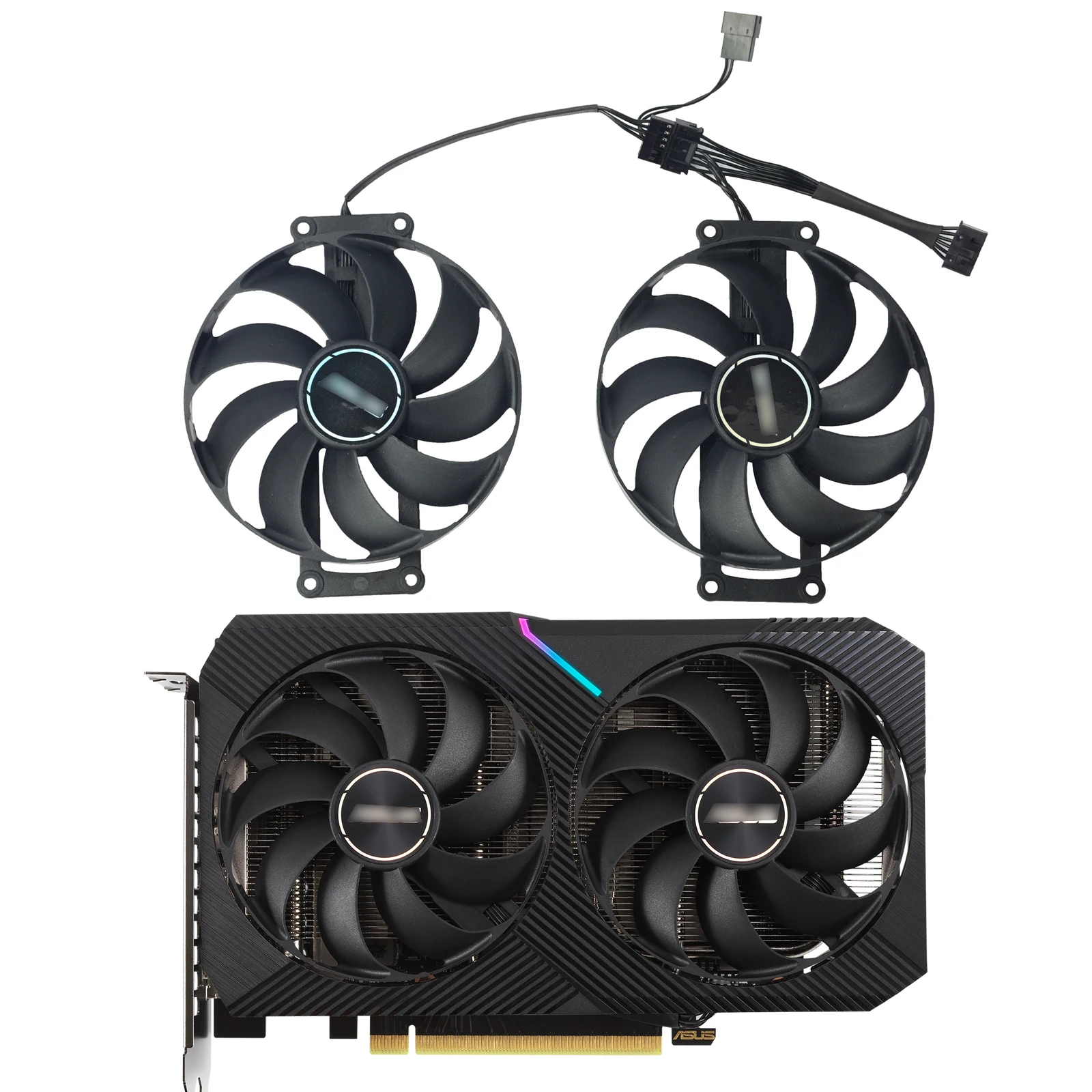 Кулер для графической карты ASUS GeForce RTX 3060Ti V2 MINI Dual OC вентилятор 87 мм T129215SU 12 В 3060 А 6