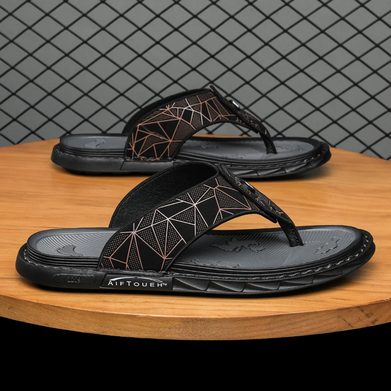 Surf Shoes Luxury Tennis Luxury Brand 2023 Slide Shock Absorbing Palm Slippers For Men Hot-Selling Rubber Flip Flops Dad Tennis