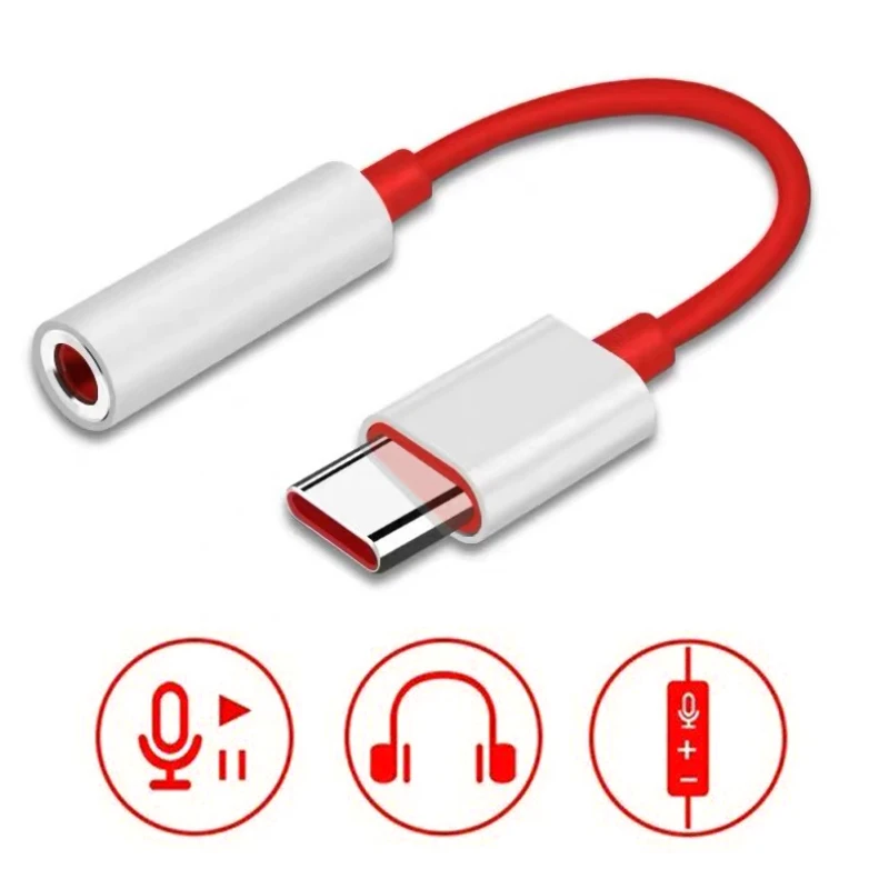 

High Quality USB Type C To 3.5mm Earphone Jack Adapter Aux Audio For One Plus 7 Usb-c Music Converter Cable For Oneplus 6T 7 Pro